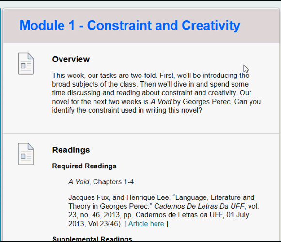 Module contents example