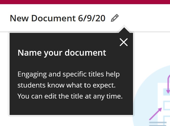image of document name space