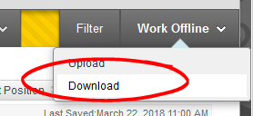 Work offline - download grades