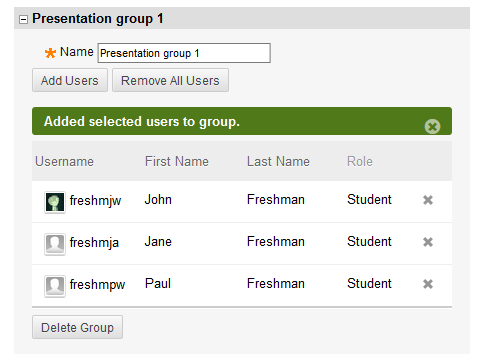 Group membership options