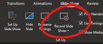 Record Slide Show button