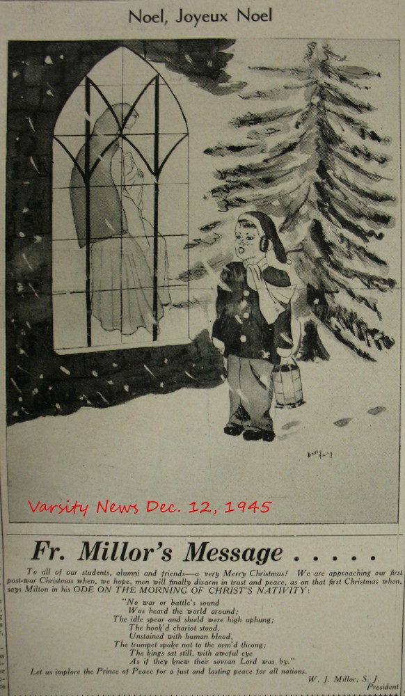 Varsity News Merry Christmas 1945